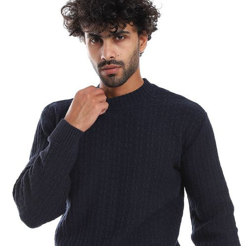 Wool Mens Pullover With Round Neck