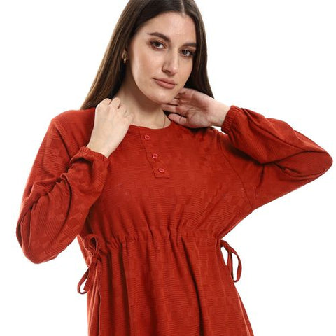 Women's Blouse with Long Sleeve Camel