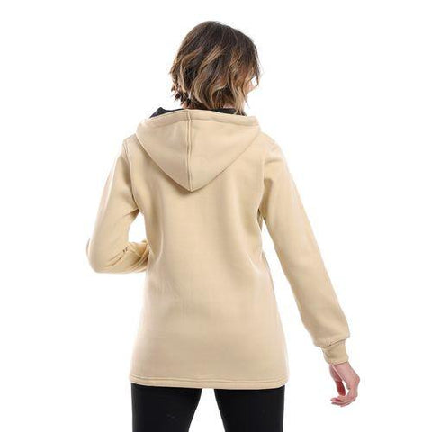 Women Hoodie With Front Zipper and Pockets