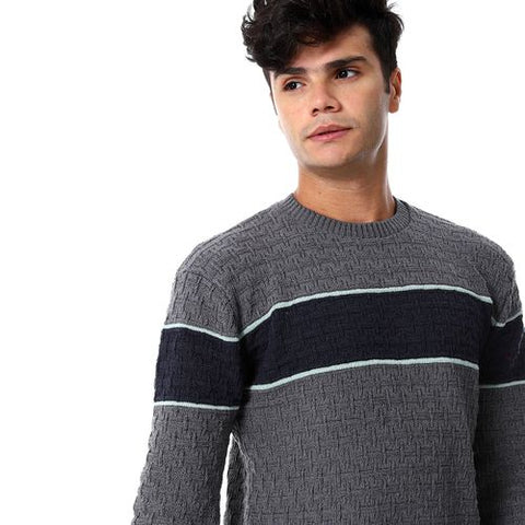 Wool Mens Pullover With Multi Design