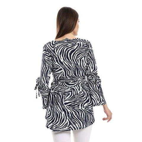 Women Tiger Blouse with Long Sleeves