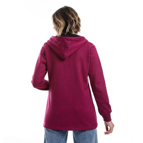 Women Hoodie With Front Zipper And Pockets