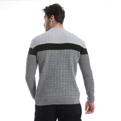 Men's Wool pullover with multi design