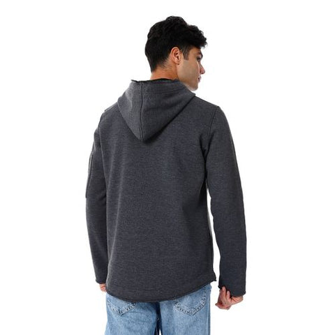 Men's Closed Hoodie with pocket on sleeves