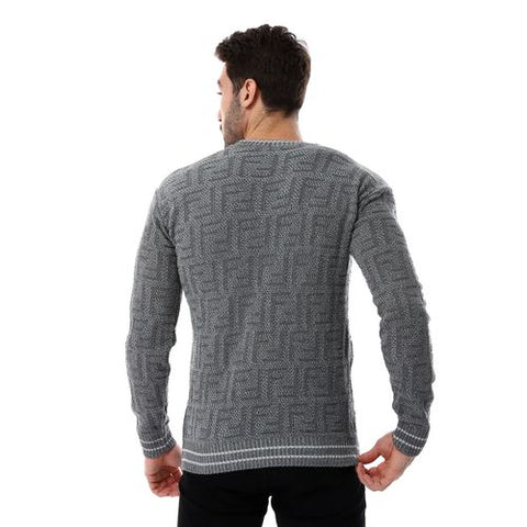 Men's wool Pullover with Multi Design