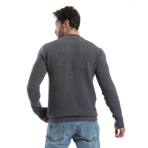 Wool Mens Pullover With Round Neck