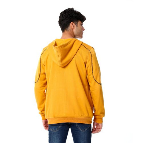 Mens Front Pockets Zipped Hoodie