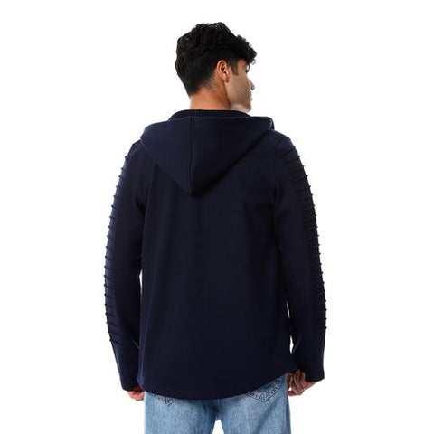 Mens Front Pockets Zipped Hoodie