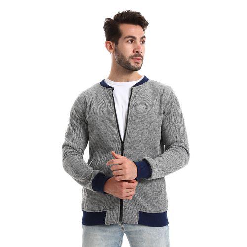Men jacket With Front Pockets Through Zipper