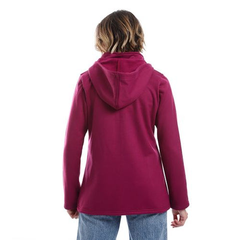 Women Hoodie With Front Zipper