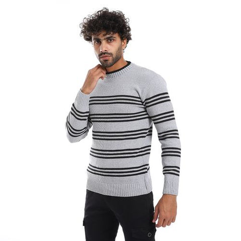 Wool Mens Pullover With Multi Design