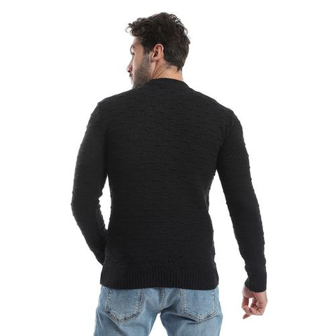 Wool Mens Pullover With Round Neck