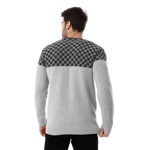 Wool Mens Pullover With Multi Design