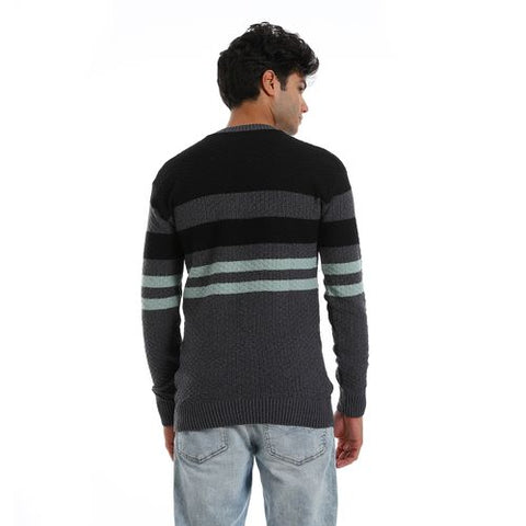 Wool Mens Pullover With Multi Design