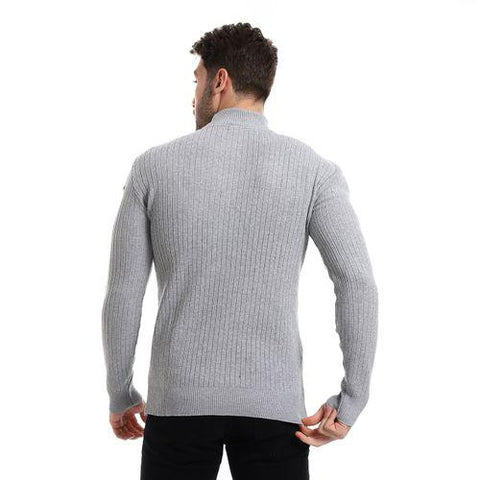 Men Wool Pullover with High neck