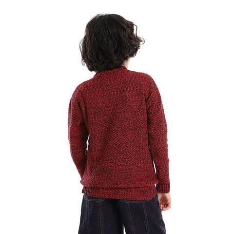 Wool Boys Pullover With Multi Design