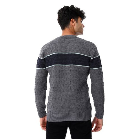 Wool Mens Pullover With Multi Design