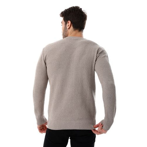 Men's wool pullover with multiple designs