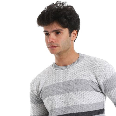 Wool Mens Pullover With Multi Design