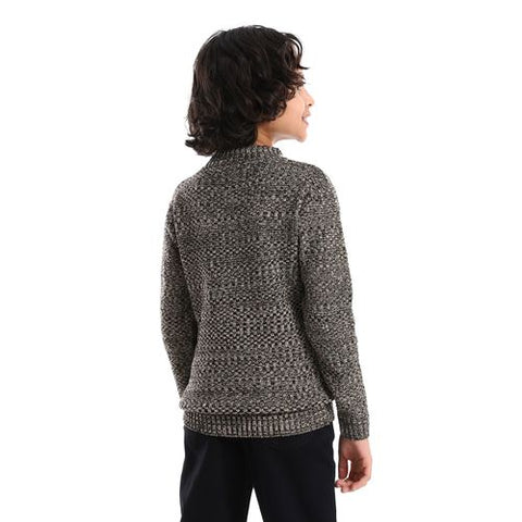 Wool Boys Pullover With Multi Design