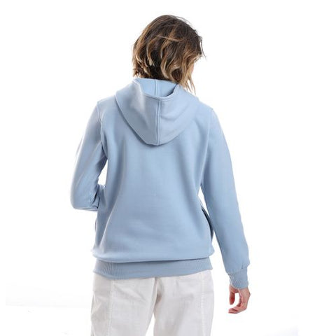 Women Closed Hoodie With Zipper and Buttons