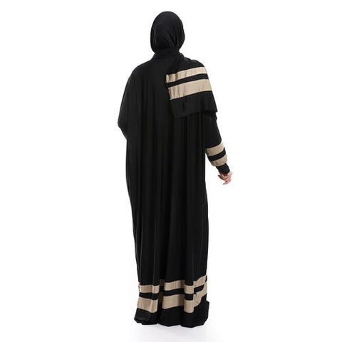 Plain Isdal Prayer with Lined Design Multicolor