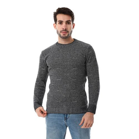 Men's wool pullover with multiple designs