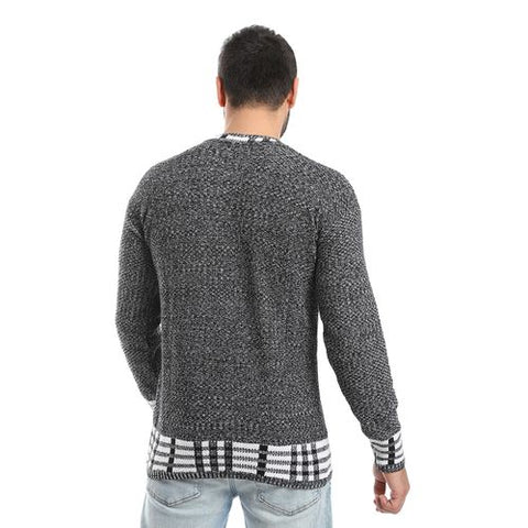 Wool Mens Pullover With Multi Design