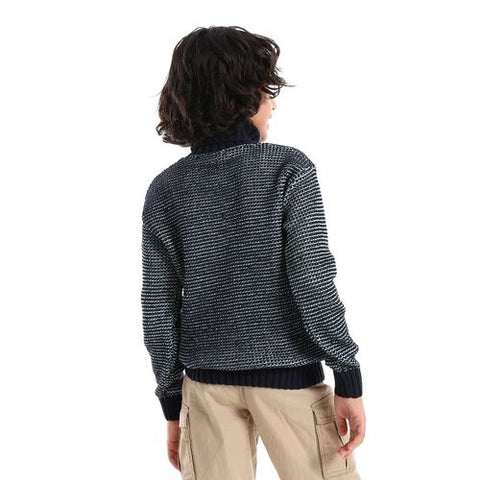 Wool Boys Pullover With Multi Design