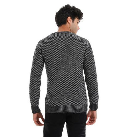 Wool Mens Pullover With Multi Design