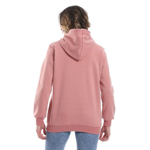 women's sweatshirt with sleeve pocket and zipper