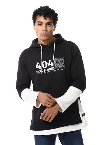 Mens Printed Closed Hoodie