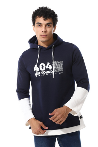 Mens Printed Closed Hoodie