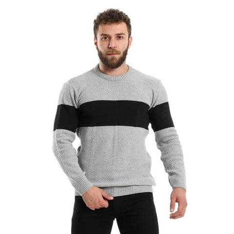 Men's wool pullover with multiple designs