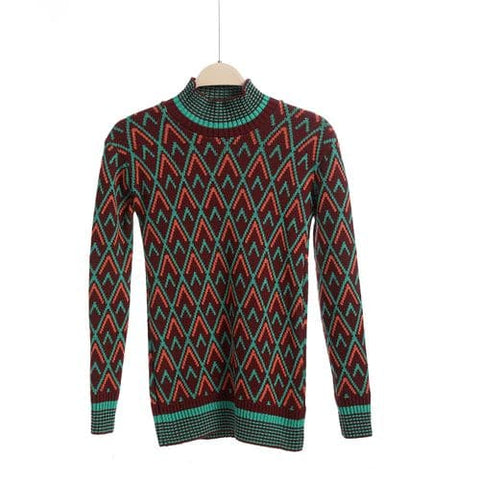 Girls Wool Pullover With Mutlicolour Design