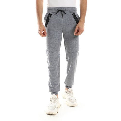 Caesar Detailed Casual Sweatpants with Two Zipper In Side