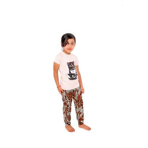 Caesar Girl Summer Pajama Printed Kids Clothes ' Beige