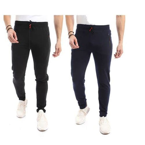 Caesar Bundle of 2 Elastic Waist Solid Sweatpants - Multicolor