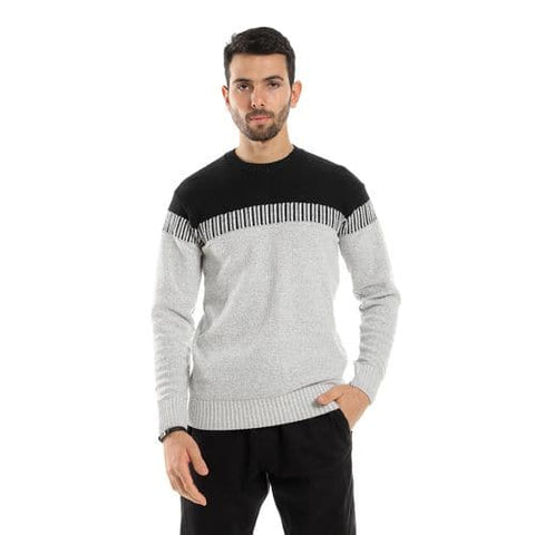 Men's wool pullover with multiple designs