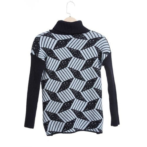 Girls Wool Pullover With Mutlicolour Design