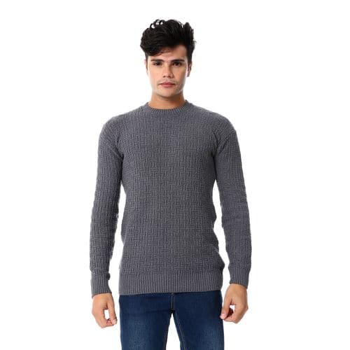 wool mens pullover with multi design