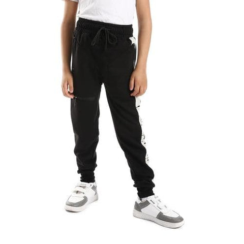 Caesar Boys Elastic Waist Sweatpants with Printed تاب و الجبهة