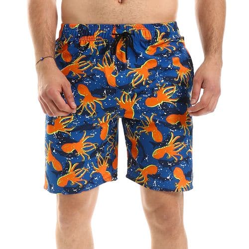 Caesar Printed Swim Short, Water Proof 100% Polyester Fabric