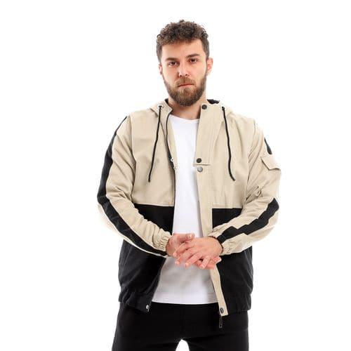 Men's gabardine lining jacket with zipper