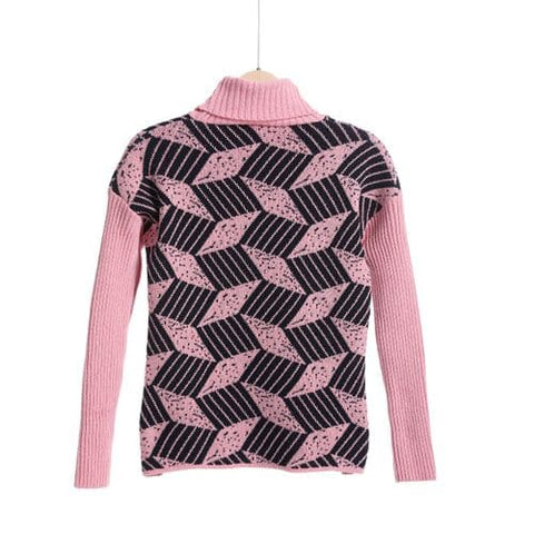 Girls Wool Pullover With Mutlicolour Design