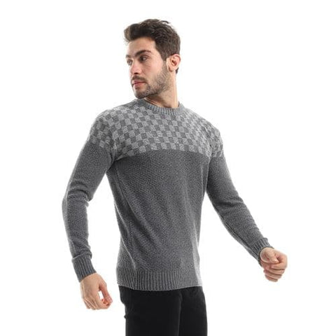 Men's wool pullover with multiple designs