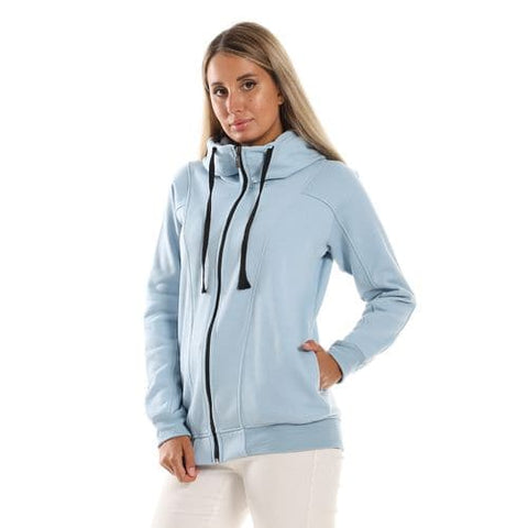 Caesar Woman Hoodie with Zipper and Pocket