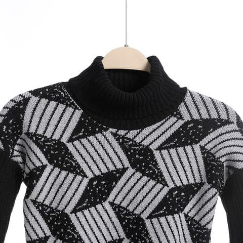 Girls Wool Pullover With Mutlicolour Design