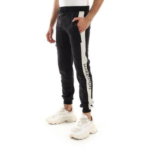 Caesar Detailed Casual Sweatpants مع الجانب المطبوع