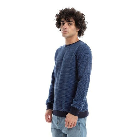 Caesar Mens Round Neck stripped Sweatshirt